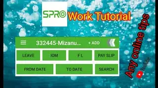 RFL, SPRO Work Tutorial