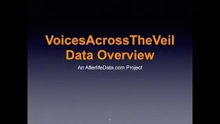 Voices Across the Veil - Life After Death Research - Data Overview