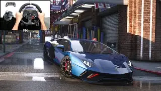 Lamborghini Aventador Ultimae 2021 | GTA 5 | Logitech g29 gameplay