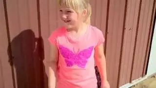 Sydney demonstrating the Children's Magic Wand by Schylling Toys