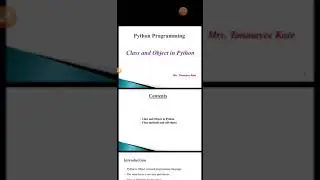 Class and object in python