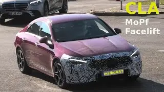 Mercedes Erlk&ouml;nig CLA MoPf 2023 Facelift C118 prototype * Weltpremiere * world premiere 4K SPY VIDEO