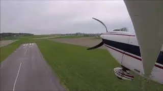 Start bei kr&auml;ftigem Seitenwind