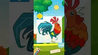 Coloring Animals II Rooster #coloring #coloringpages #wildlife #coloringbook