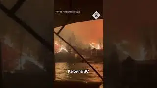 Apocalyptic scenes filmed from boat in Kelowna as wildfires rage