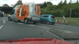 Driving from Datchet to 4th exit right Colnbrook Hounslow A4, M4 motorway Honda Roundabout Langley