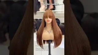 22&rdquo; 100% Premium Quality T-Part Human Hair Wig with Fringe (Straight) #4 #humanhairwig #fringebangs