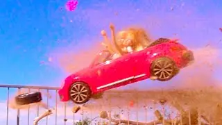 Barbie Car Crashes in Super Slow motion 1000fps