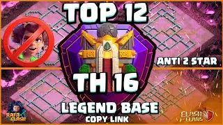 LAYOUTS CV16 TOP12 PUSH ANTI HERA 2024 - ANTI ROOT RIDER TOP12 TH16 LEGEND BASE LINK CLASH OF CLANS