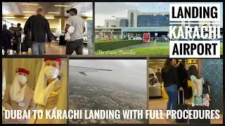 Landing From Dubai To Karachi International Airport | Landing Karachi Jinnah International Airport
