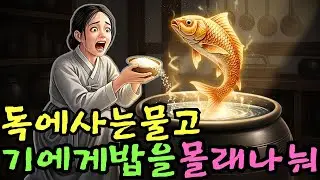 👌잠자기전 듣는 옛날이야기 1시|독에 사는 물고기에게 밥을 몰래 나눠준 며느리…선행은 하늘의 복을 부른다ㅣ옛날이야기 ㅣ민담 ㅣ오디오북ㅣ전설ㅣ설화 ㅣ야담