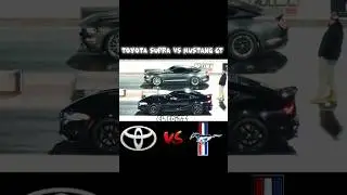 TOYOTA SUPRA VS MUSTANG GT DRAG Race | WAIT FOR END 🔥😈😎💀#shorts