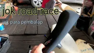 pemasangan jok road race/ bahan kulit jok Amplas