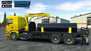 Drive Simulator 2020 - Heavy Load Drain Pipes Delivery | Android, iOS | Truck Mobile Gameplay