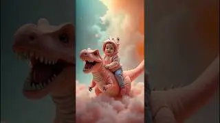 Cute baby X Cute Dino 🦕🦖 #shorts #tranding #viral #cutebaby #dinosaur #funnyvideo