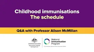 Childhood immunisations – the schedule