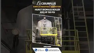600 HP Hurst Biomass Boiler 150 PSI 2000 Model HYB3948-150-12