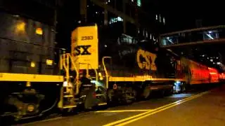[HD] CSX Y225 Street Running - Tampa Florida - Monday October 15, 2012