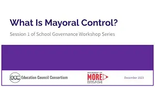 What is mayoral control?