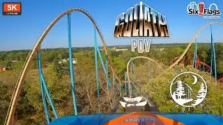 Goliath Front Row On Ride POV 5K 60FPS | B&M Hyper Intense Downward Helix | Six Flags Over Georgia