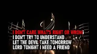 The Highwaymen - Help Me Make It Through The Night  ( Live Ver.)  Karaoke