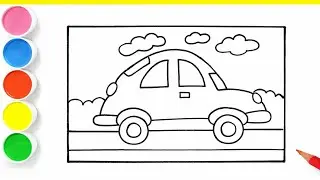 Car Drawing for Kids🧒|How to Draw a Car Step by Step✏️|Simple Car Drawing🚘|Kids Car Drawing Tutorial
