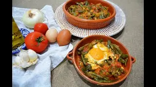 Judias verdes con tomate y huevo. ¡Ricas, sanas y en un momento! Los tuppers de mamá.