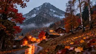 Sleep Fast in a Cozy Mountain Village 🌧️ Thunder Rain Sounds for Deep Rest & Insomnia Relief