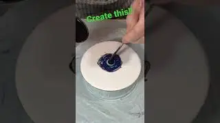Short Bloom Technique, Fluid Art, Acrylic Painting