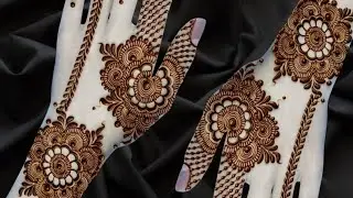 Easy Round Mehndi Design for back hand ll Easy latest mehndi design back hand ll mehndi ka design