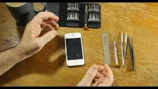 ASMR - Taking Apart an iPhone 4 (tapping, scratching, sipping, sticky fingers, hand movements)