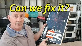 Repairing a Vintage 1960s Champion Spark Plug Advertising Clock. Dismantle, Diagnosis & Repair