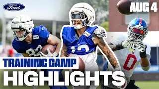 Training Camp Highlights: Top Plays | August 4 | New York Giants