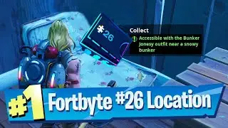Fortbyte Challenge 26 Location Accessible With The BUNKER JONESY Outfit Near A SNOWY BUNKER