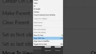Align Camera To Scene View | Unity #shorts