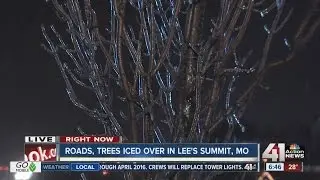 Roads, trees iced over in Lee&rsquo;s Summit