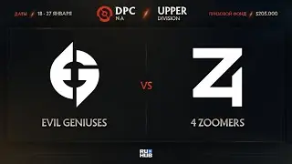 Evil Geniuses vs 4 Zoomers, Dota Pro Circuit 2021: Season 1 - NA, bo3, game 1 [Eiritel & Jam]