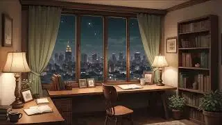 City Night Study Room 🌙 Calm Lofi Beats for Focus & Quiet Work
