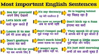 100 Daily Use English to Hindi Sentences|| English Spoken || EnglishSpeakings #@Nehakashyap-ws1fp