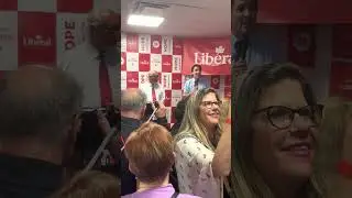 Justin Trudeau Visits Liberal Campaign Office in Woodstock