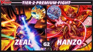 Zeal vs. Hanzo | Game 2 | Tier 2 Premium | Cardfight!! Vanguard | August 2021