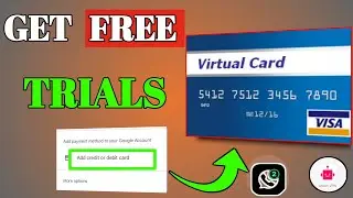 How to add a vertual card in playstore| play store free trial card add
