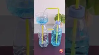DIY Water Fountain from Used Plastic Water Bottle | KidiesTime7 | Eco-Friendly Craft #youtubeshorts