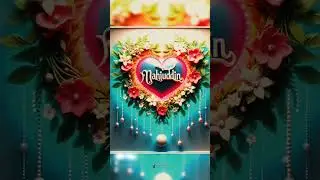 NameArt Photo Editing Beautiful Name Mahiuddin heart decorated with white blue red flowers and white