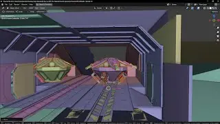 Hull defence bots repair station - Blender VR spacecraft spaceship game map space travel engineer