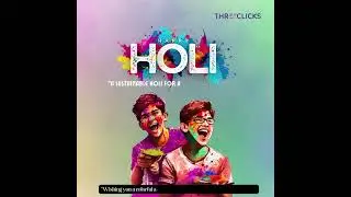 Holi 2025 Celebration | Add Colors to Your Festivities with ThreeClicks! 🎨✨ #holi2025
