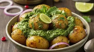 कानपुर की फ़ेमस डिश धनिया वाले आलू | Dhaniya wale Aloo | Dhaniya Ke Aloo | Chutney Aloo