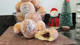 Sonho de goiabada tipo de padaria macio e saboroso 