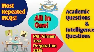 Pak Air Force Initial Test Preparation | All in on e | PAF Airman 2025 | @Ayeshaforcesacademy