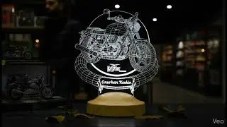 Moto Guzzi V7 2020 Tutkunlarına &Ouml;zel 3D LED Lamba | Kişiye &Ouml;zel Motosiklet Hediyesi